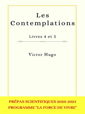 cover image of Les Contemplations, Livres 4 et 5--Prépas scientifiques 2020-2021
